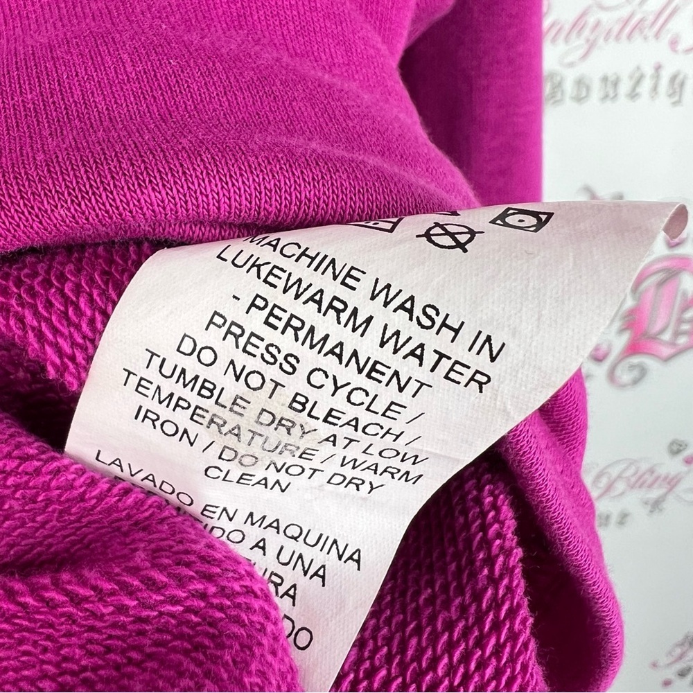 PUMA hoodie sweater logo white Women's Magenta Cropped Hoodie warm cozy - Picture 9 of 10